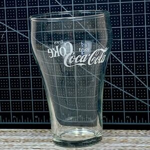 Enjoy Coke Coca-Cola Glass Small Clear Soda‎ Advertising Collectible Drinkware